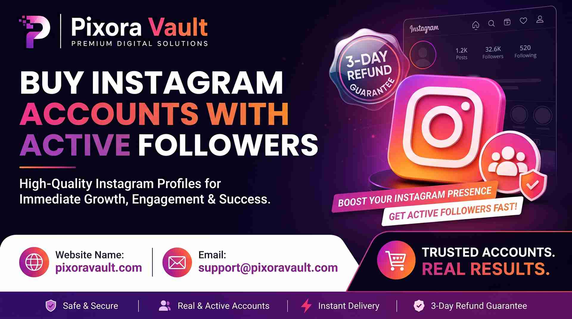 Buy Instagram Accounts with Active Followers: Updated 2026